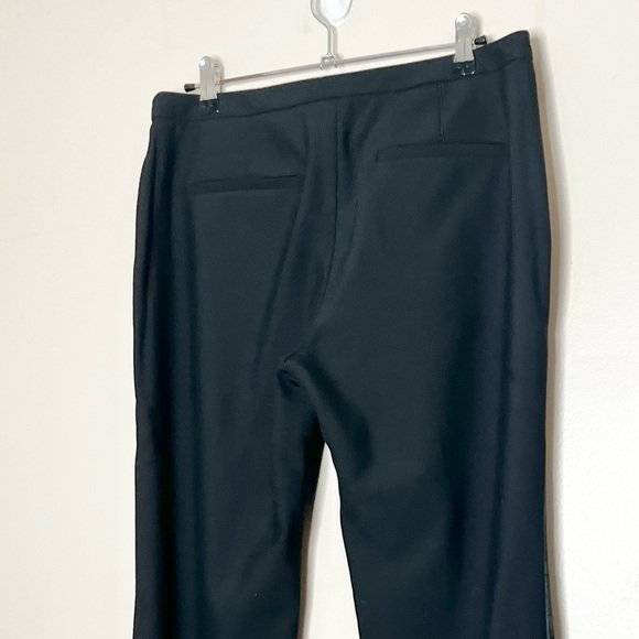 J Crew 100% Wool Black Tuxedo Pant Velvet Stripe Zipper Fly Dressy Business 6 - Picture 3 of 13